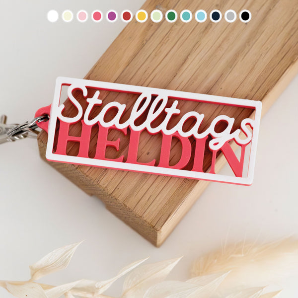 Schlüsselanhänger "Stalltagsheldin" | Pferd, Pony | Geschenk, Geschenkidee