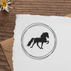 Stempel mit Islandpferd | Design: Kreis I 48 x 48 mm | Isländer, Tölter | Geschenkidee