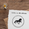 Stempel mit Islandpferd | Design: Kreis I 48 x 48 mm | Isländer, Tölter | Geschenkidee