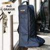 Kentucky Stiefeltasche mit Gravur | Stiefeltasche Navy | Kentucky Horsewear