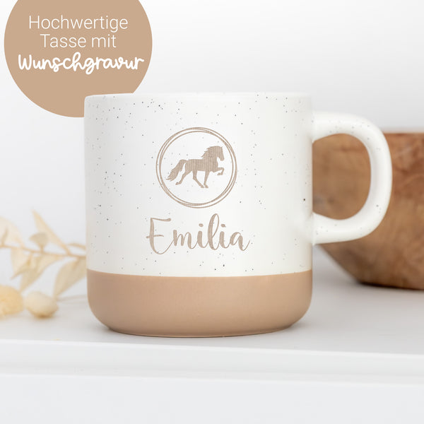 Keramiktasse "Islandpferd mit Name" | personalisiert | Geschenk, Geschenkidee