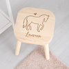 Kinderstuhl Hocker "Pferd #1" mit Name | personalisiert | Kinderzimmer, Geschenk