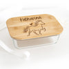 Glas-Lunchbox "Isländer #3" mit Bambusdeckel | personalisiert | Brotdose, Geschenk