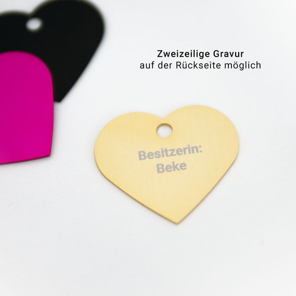 Marke Anhänger Herz "Wunschwort" | personalisiert | 10 Farben | Geschenk, Geschenkidee, Glücksbringer