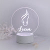 Nachtlicht LED Design "Pferdekopf + Name" | personalisiert | Nachttischlampe, versch. Farben