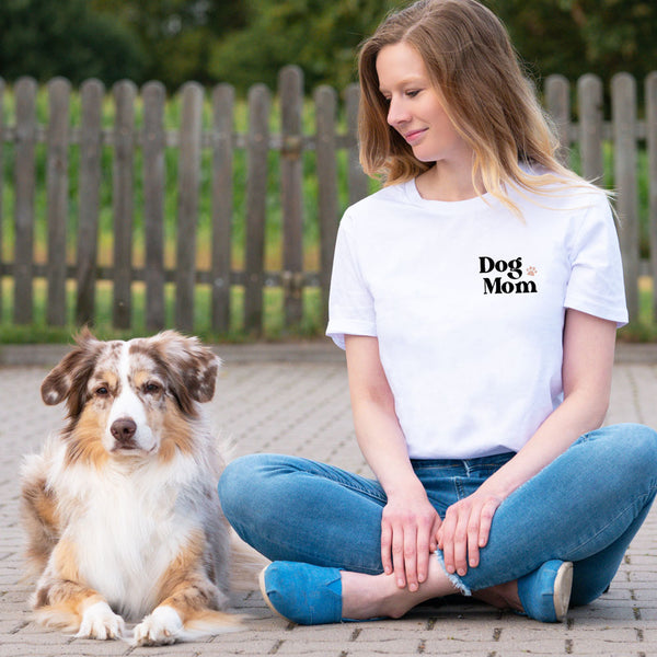 T-Shirt "Dog Mom klein" | Kollektion: Vintage Vibes | personalisiert | Geschenk, Geschenkidee, Hunde