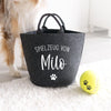 Spielzeug Korb Aufbewahrung personalisiert | Design: "Spielzeug von ..." | Hunde, Geschenk